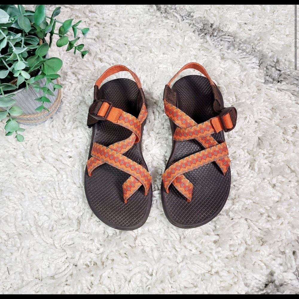 Chaco Z2 Vibram Aztec orange sandals